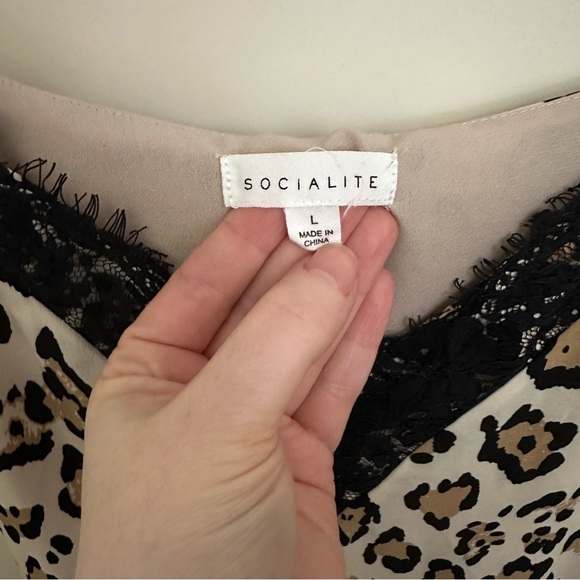 Socialite Cheetah Print Tank Top Size L - Picture 3 of 5